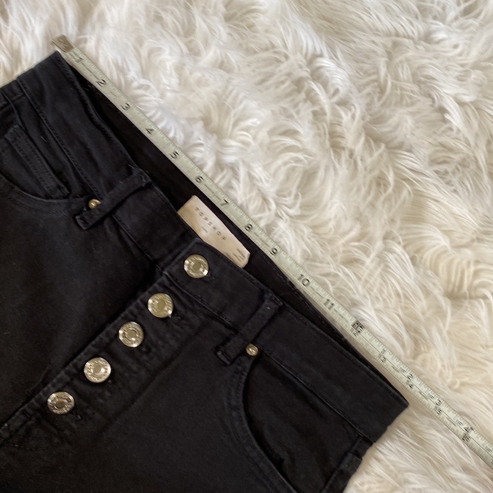Topshop • Exposed Button Black Jaime Jeans - Picture 10 of 10